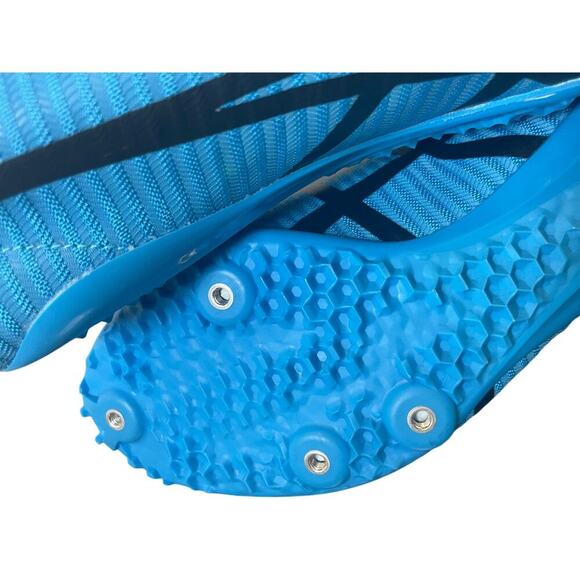 ASICS SONICSPRINTSHOES TRACK FIELD SPIKES ElLITE 2 MEN SZ 12 DIGITAL AQUA BLUE - Picture 8 of 16